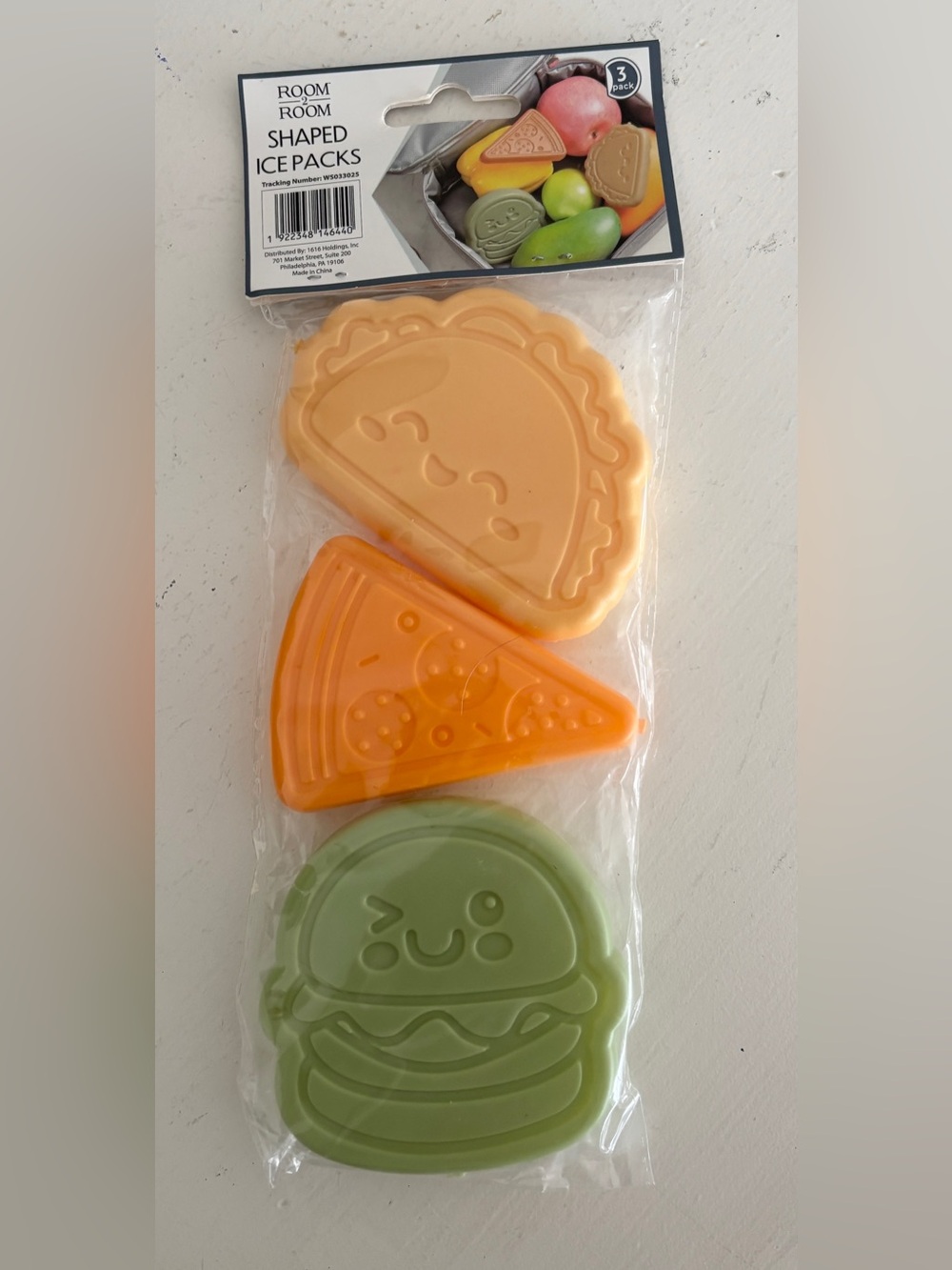 Ice Packs Taco Pizza and Burger Cute Kawaii style for lunchboxes or coolers - Picture 6 of 6